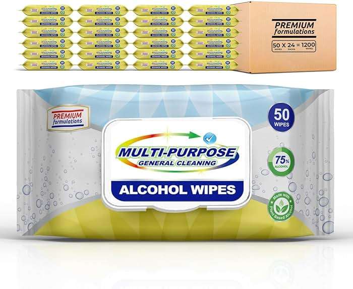 Freshnaps Restaurant & Institutional Table Cleaning Wipes – Multi-Purpose, No-Rinse, Streak-Free – 50 Count Pack, Case of 24 (1,200 Wipes Total) - Image 1