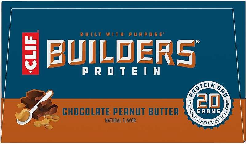 CLIF BUILDERS Protein Bars - Chocolatey Peanut Butter - 20g Plant Based Protein - Gluten Free - Non-GMO - Low Glycemic - No Artificial Sweeteners - 2.4 oz. (12 Pack) - Image 16