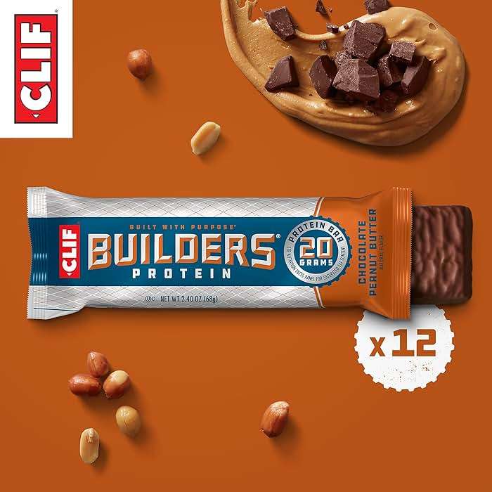 CLIF BUILDERS Protein Bars - Chocolatey Peanut Butter - 20g Plant Based Protein - Gluten Free - Non-GMO - Low Glycemic - No Artificial Sweeteners - 2.4 oz. (12 Pack) - Image 3