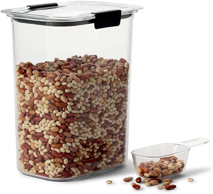 Rubbermaid Brilliance BPA-Free Food Storage Containers with Lids Airtight Kitchen and Pantry Organization Set Includes 3 Containers and Scoops Clear 16 cups - Image 7
