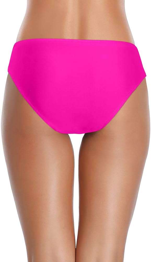 Tempt Me Women Twist Bikini Bottom Moderate High Cut Bathing Suit Bottoms Ruched Swimsuit Bottom - Image 2