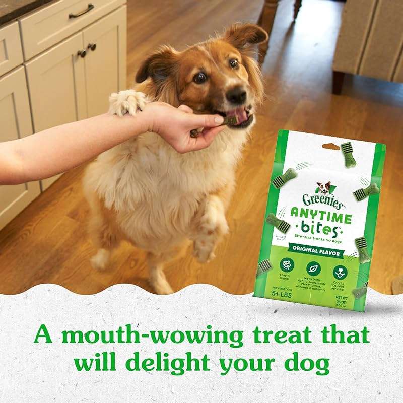 Greenies Anytime Bites Dog Treats, Original Flavor, Dog Training Treats, 24 oz. Bag - Image 8