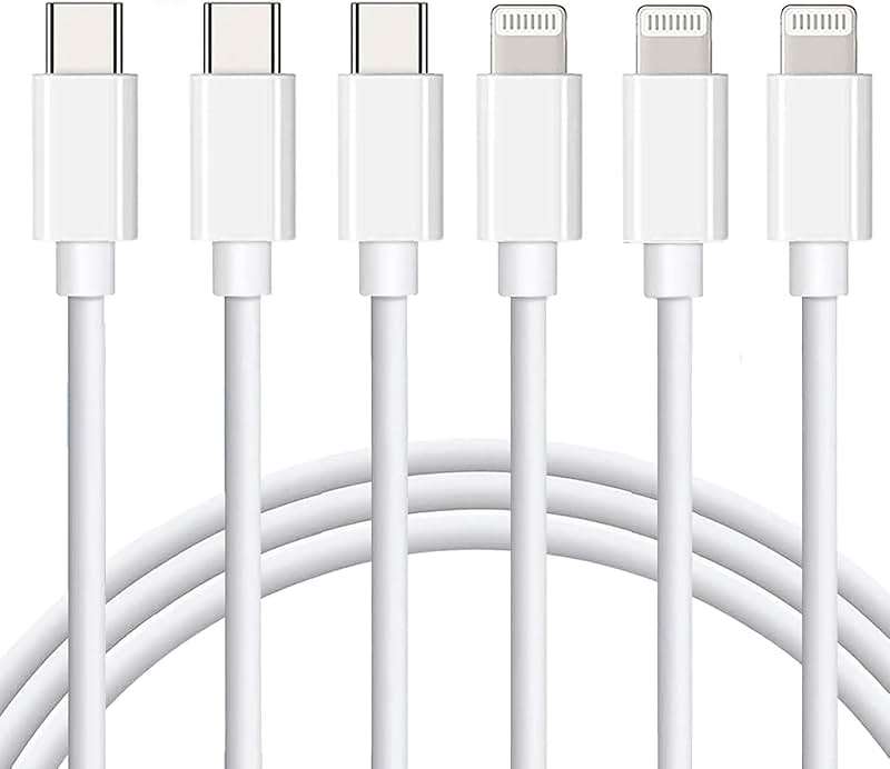 Mitesbony USB C to Lightning Cable [MFi Certified] 3Pack 6FT iPhone Charger Cord Power Delivery Type C Fast Charging Cord Compatible with iPhone 14 13 12 11 Pro Max XS Max XR X 8 iPad,White - Image 1