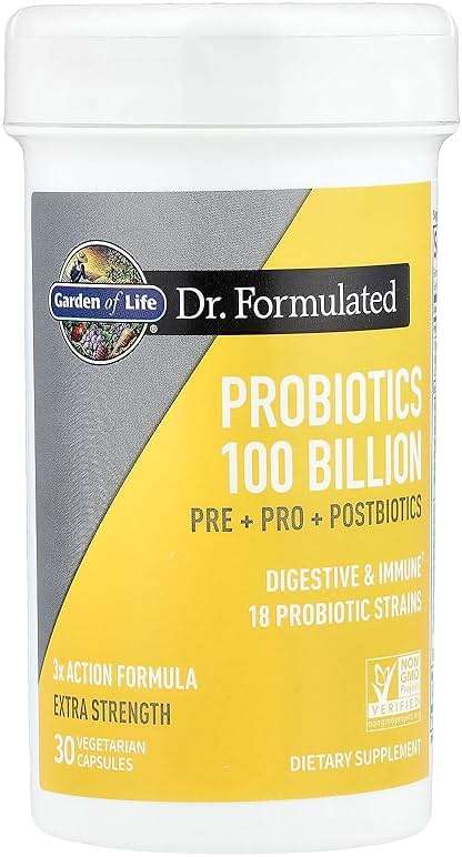 Garden of Life Dr. Formulated Pre, Post & Probiotics 100 Billion CFU Once Daily 3-in-1 Complete Probiotics, Prebiotics & Postbiotics Supplement for Women and Men – Extra Strength, 30 Day Supply - Image 4