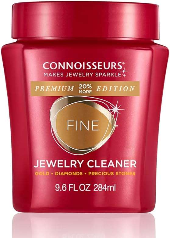 CONNOISSEURS Premium Edition Jewelry Cleaner, Value Size 9.6oz - Pick from Fine, Silver or Delicate Jewelry Cleaner - Image 1