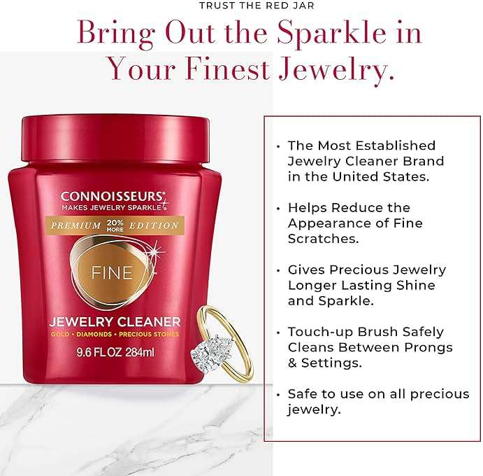 CONNOISSEURS Premium Edition Jewelry Cleaner, Value Size 9.6oz - Pick from Fine, Silver or Delicate Jewelry Cleaner - Image 3