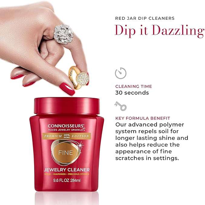 CONNOISSEURS Premium Edition Jewelry Cleaner, Value Size 9.6oz - Pick from Fine, Silver or Delicate Jewelry Cleaner - Image 4
