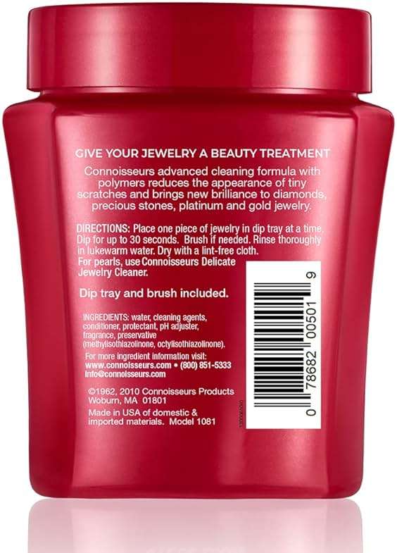 CONNOISSEURS Premium Edition Jewelry Cleaner, Value Size 9.6oz - Pick from Fine, Silver or Delicate Jewelry Cleaner - Image 7