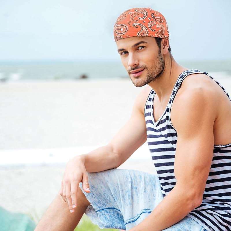Haysandy 6 Pcs Cooling Skull Cap Motorcycle Helmet Liner Men Women Sweat Wicking Beanie Bicycle Running Cap Head Wrap - Image 5