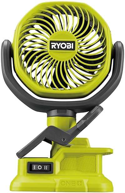 Ryobi RCF18-0 18V ONE+ Cordless 10cm Clamp Fan (Bare Tool) Hyper Green - Image 1