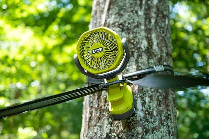 Ryobi RCF18-0 18V ONE+ Cordless 10cm Clamp Fan (Bare Tool) Hyper Green - Image 2