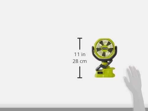 Ryobi RCF18-0 18V ONE+ Cordless 10cm Clamp Fan (Bare Tool) Hyper Green - Image 3