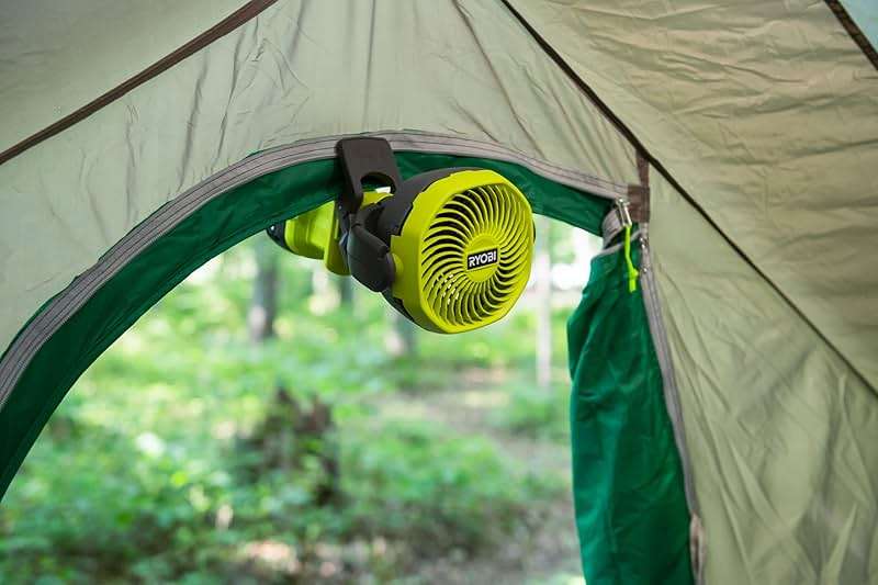 Ryobi RCF18-0 18V ONE+ Cordless 10cm Clamp Fan (Bare Tool) Hyper Green - Image 6