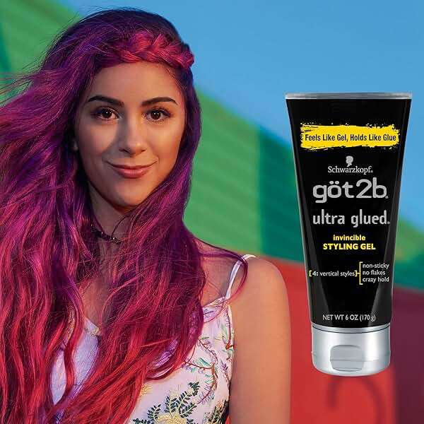 got2b Ultra Glued Invincible Styling Gel Set, 6 Fl Oz (2-Tube) + 1.25 Fl Oz Travel Size, Hair Gel for Men and Women with Extra Strong Hold, Non-Sticky, No-Flake Formula for Vertical Styles - Image 11