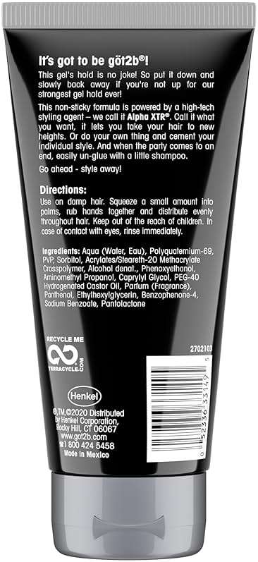 got2b Ultra Glued Invincible Styling Gel Set, 6 Fl Oz (2-Tube) + 1.25 Fl Oz Travel Size, Hair Gel for Men and Women with Extra Strong Hold, Non-Sticky, No-Flake Formula for Vertical Styles - Image 6