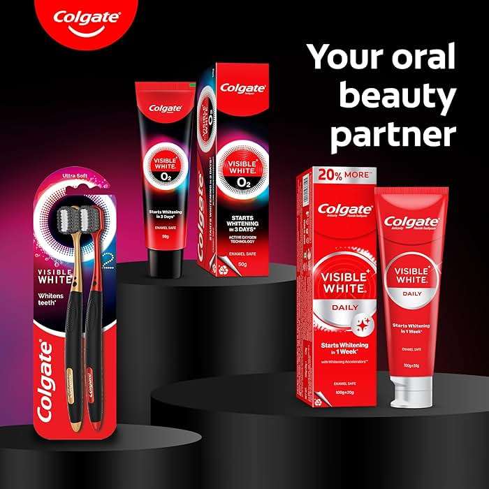 Colgate Visible White O2, Teeth Whitening Toothpaste (50g/1.7oz) - Image 7