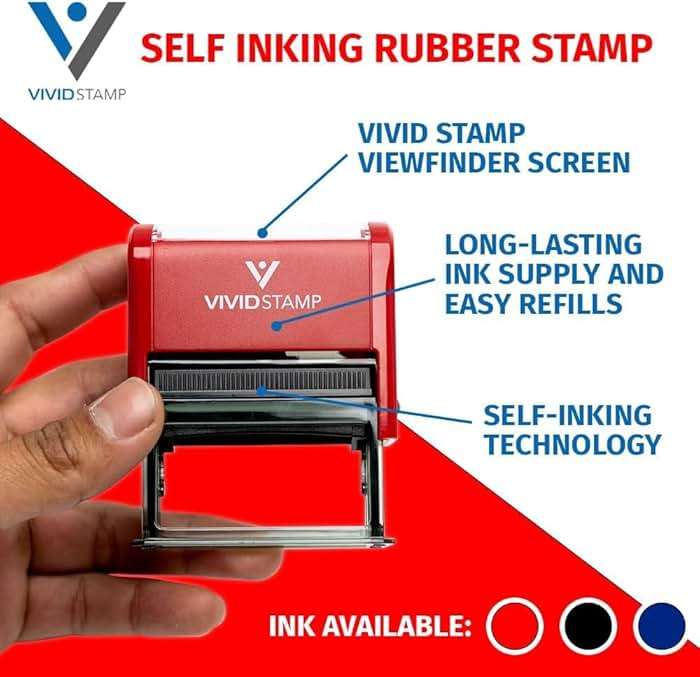 [] Called [] Scanned [] Emailed with Date Line Self-Inking Office Rubber Stamp (Red Ink) - Q-200 - Image 2