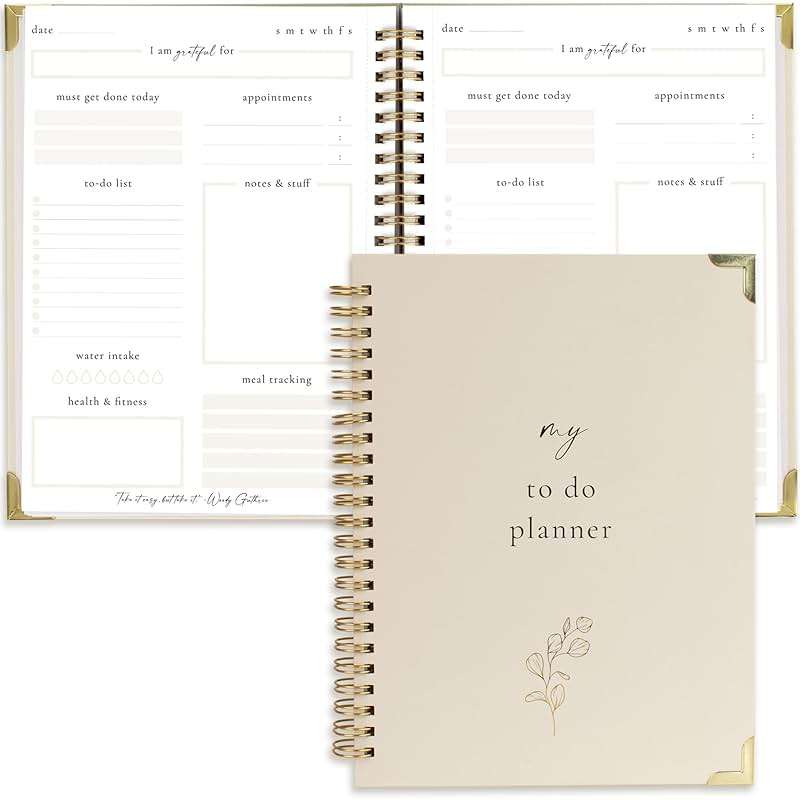 Beautiful To Do List Notebook 2026 (8.5 x 6.4") - Aesthetic Daily Planner to Easily Organize Your Tasks And Boost Productivity - Stylish Undated ADHD Planner Gift and The Perfect School or Office Supplies For Women - Image 1