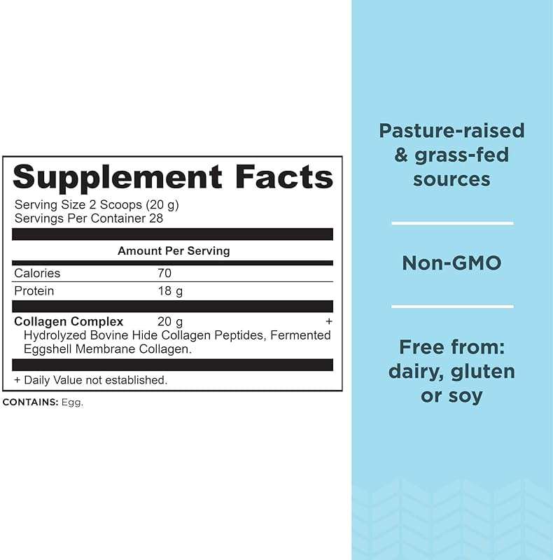 Ancient Nutrition Collagen Peptides, Collagen Peptides Powder, Unflavored Hydrolyzed Collagen, Supports Healthy Skin, Joints, Gut, Keto and Paleo Friendly, 28 Servings, 20g Collagen per Serving - Image 2