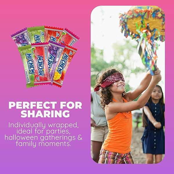 HI-CHEW Assorted Bulk Candy Bag, Green Apple Strawberry Mango Grape, Soft & Chewy Candy 2lb - 185+ Pieces Individually Wrapped - Made with Immensely Juicy Fruity Flavors - Image 5