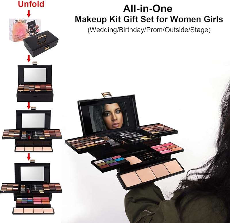 MISS ROSE M 58 Color Professional Makeup pallet, Makeup Kit for Women Full Kit, All In One Make up Kit Set, Makeup Gift Set for women girls (331Y) - Image 6