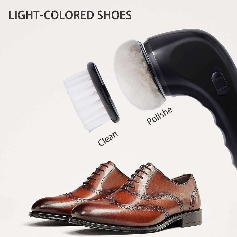 Electric Shoe Cleaner Brush, Electric Shoe Polisher Brush Shoe Shiner Dust Cleaner Portable USB Leather Cleaner Care Kit for Leather Shoes Sneaker - Image 4