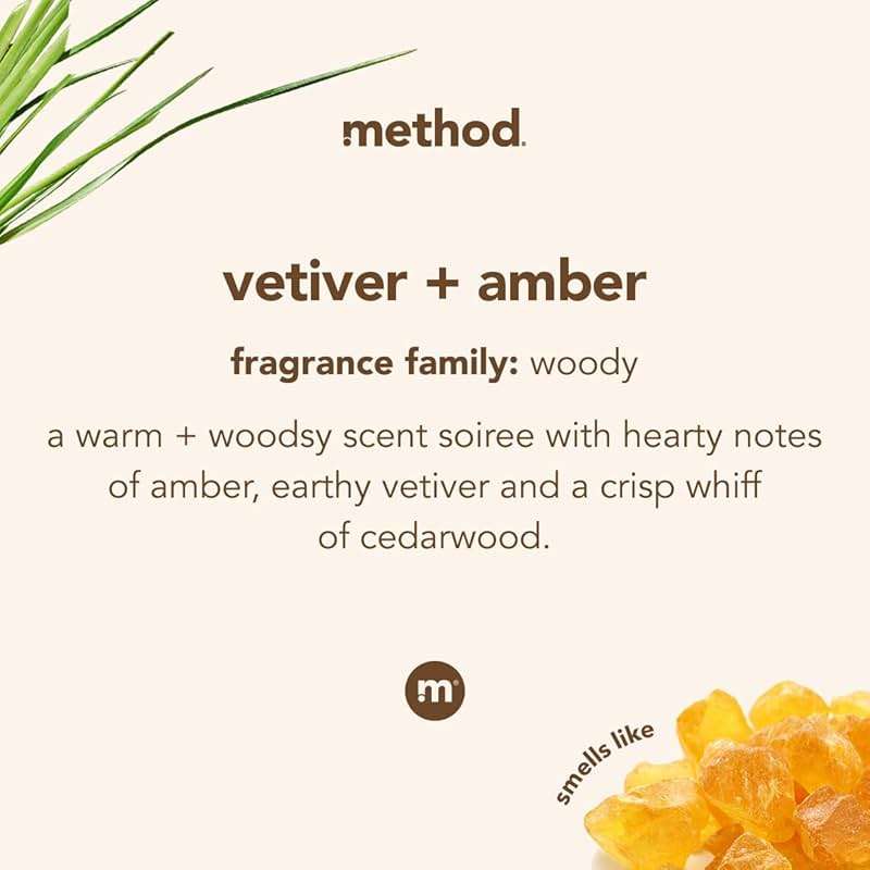 Method Gel Hand Soap, Vetiver + Amber, Reusable Black Aluminum Bottle, 12 oz (Pack of 3) - Image 4