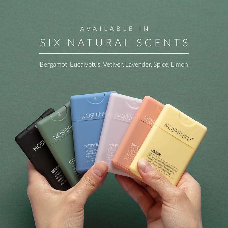 Noshinku Eucalyptus Pocket Hand Sanitizer Refill Kit: Refill Pouch + Sprayer Bundle | Organic Antibacterial Sanitizing Mist with Moisturizing Oils | FDA Registered | 70% Sugarcane Derived Alcohol - Image 6