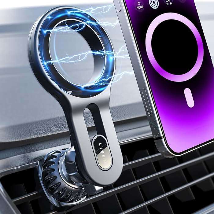 LISEN for MagSafe Car Mount, Magnetic Phone Holder for Car Vent Phone Mount, Air Vent Hands Free Phone Mount, Super Magnetic Phone Mount, Car Phone Holder Magnetic for iPhone 17 Pro Max, Father Gifts - Image 2