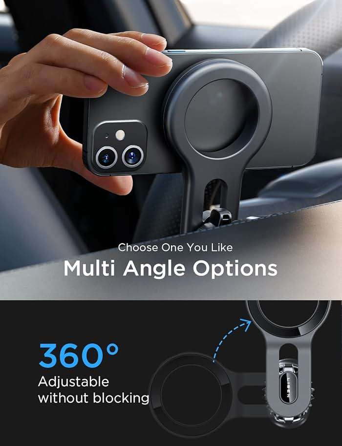 LISEN for MagSafe Car Mount, Magnetic Phone Holder for Car Vent Phone Mount, Air Vent Hands Free Phone Mount, Super Magnetic Phone Mount, Car Phone Holder Magnetic for iPhone 17 Pro Max, Father Gifts - Image 9
