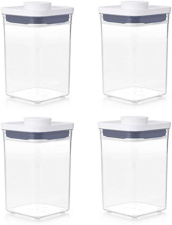 OXO Good Grips POP Container - Airtight Food Storage - 1.1 Qt Square (Set of 4) for Brown Sugar and More - Image 1