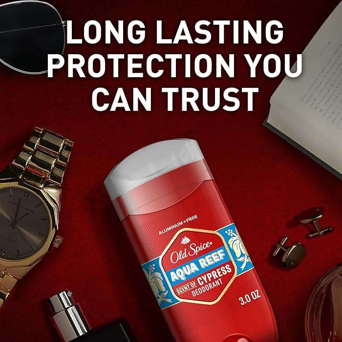 Old Spice Aluminum Free Deodorant for Men, 24/7 Odor Protection, 24/7 Freshness & Lasting Scent, Aqua Reef with Cypress Scent, 3.0 oz with Travel Size Swagger Body Wash (Pack of 4) - Image 5