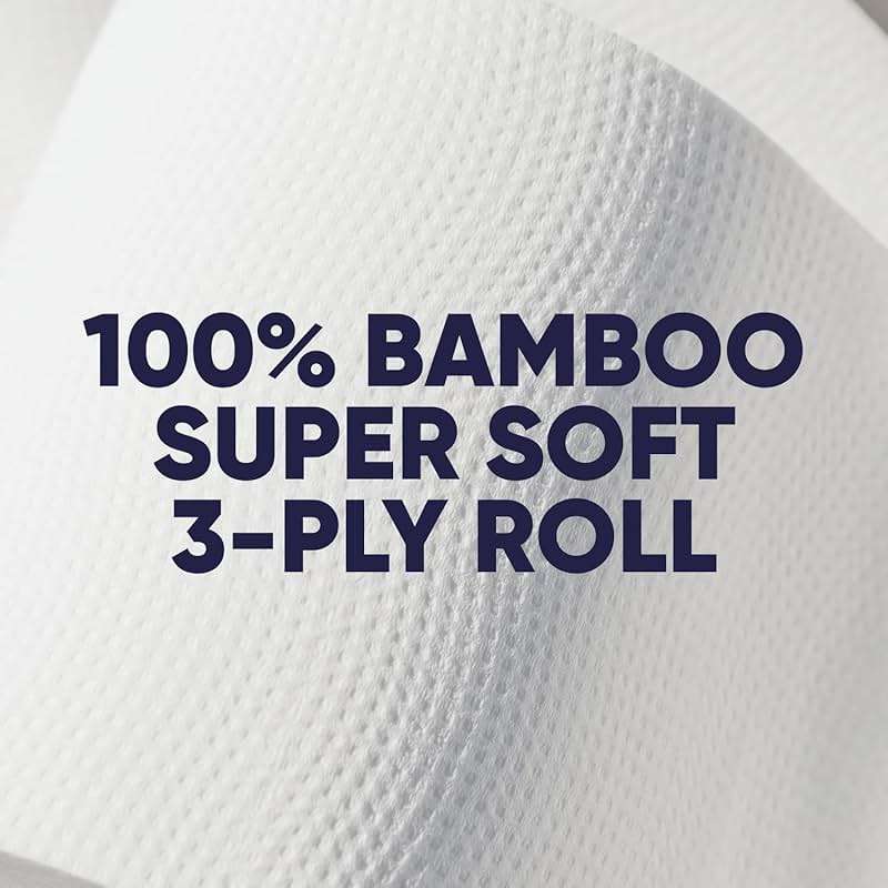 Save Trees Bamboo Toilet Paper -24 Rolls Of Septic Safe Organic Toilet Paper 3-ply, 300 Sheets Per Roll - PFAs Free, FSC Certified, Plastic & Chemical Free - For Home, Boat & RV Use - Image 3
