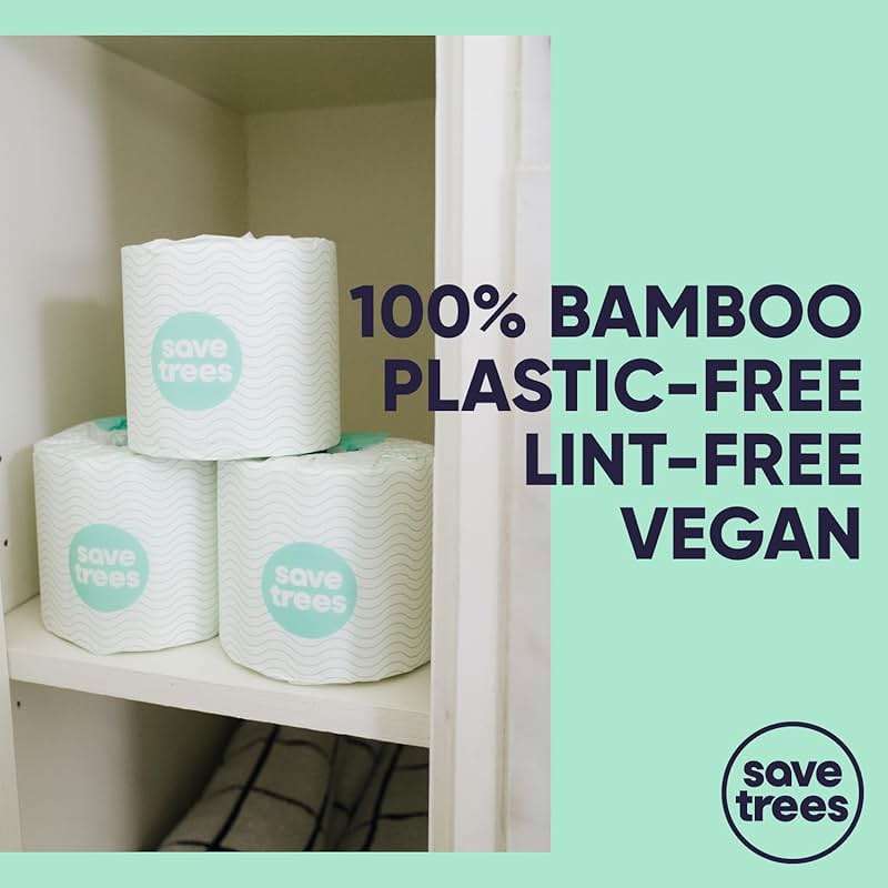 Save Trees Bamboo Toilet Paper -24 Rolls Of Septic Safe Organic Toilet Paper 3-ply, 300 Sheets Per Roll - PFAs Free, FSC Certified, Plastic & Chemical Free - For Home, Boat & RV Use - Image 4
