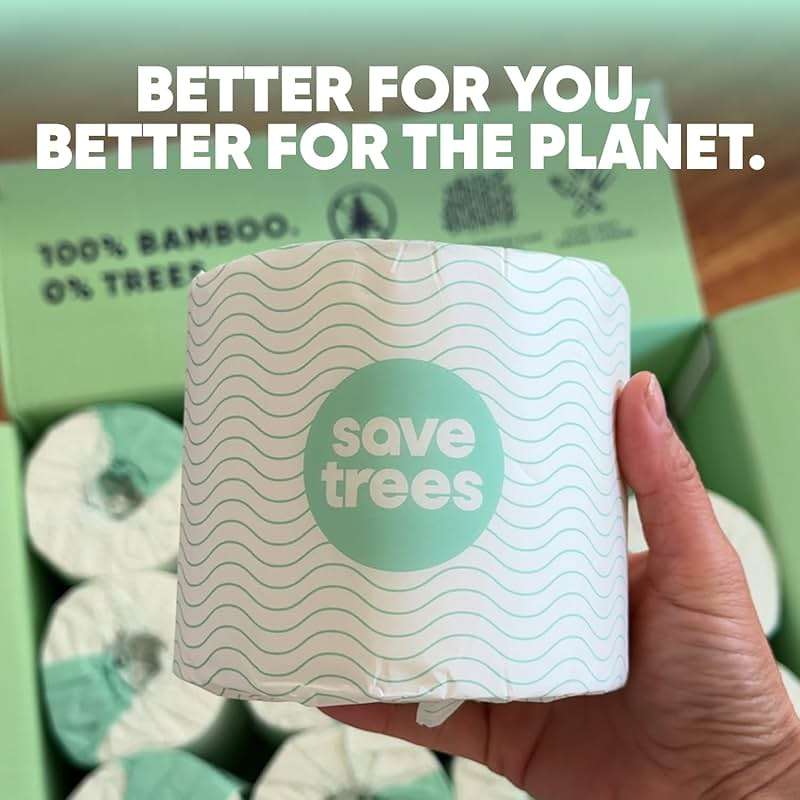 Save Trees Bamboo Toilet Paper -24 Rolls Of Septic Safe Organic Toilet Paper 3-ply, 300 Sheets Per Roll - PFAs Free, FSC Certified, Plastic & Chemical Free - For Home, Boat & RV Use - Image 7