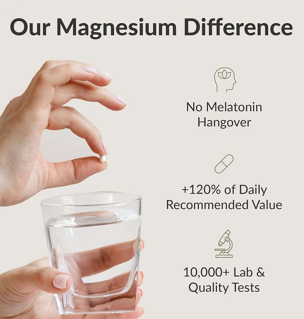 BIOptimizers Magnesium Breakthrough Supplement with 500mg - 7 Forms of Magnesium: Glycinate, Malate, Citrate, and More - Natural Support for Sleep and Cognitive Function -30 Capsules- Calming Vitamins - Image 6