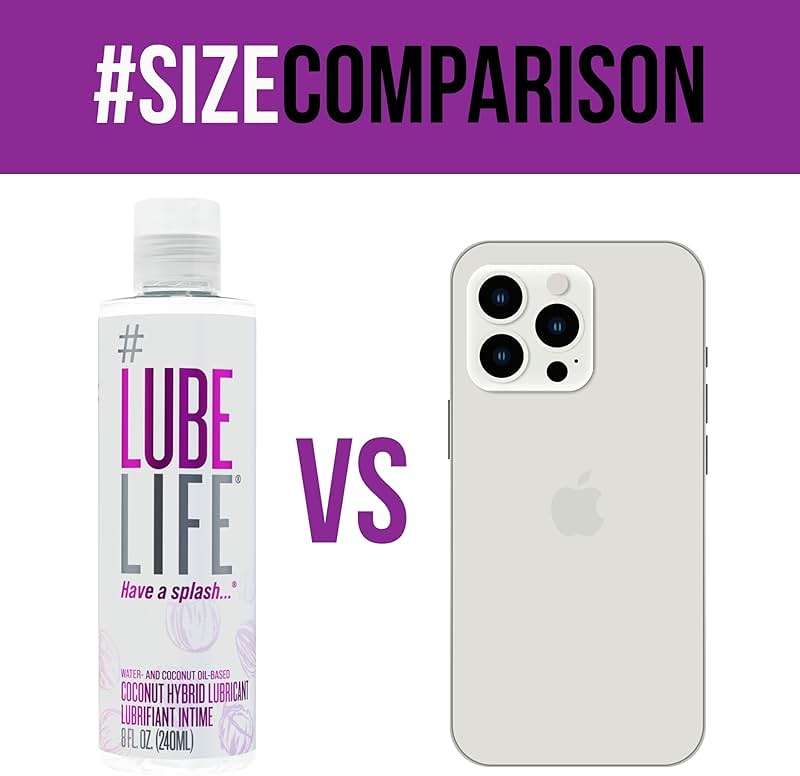 LUBELIFE Coconut Hybrid Lube –Water & Coconut Oil Personal Lubricant – Smooth, Skin-Safe Formula with Easy Clean for Privacy & Toys, 8 Fl Oz - Image 6