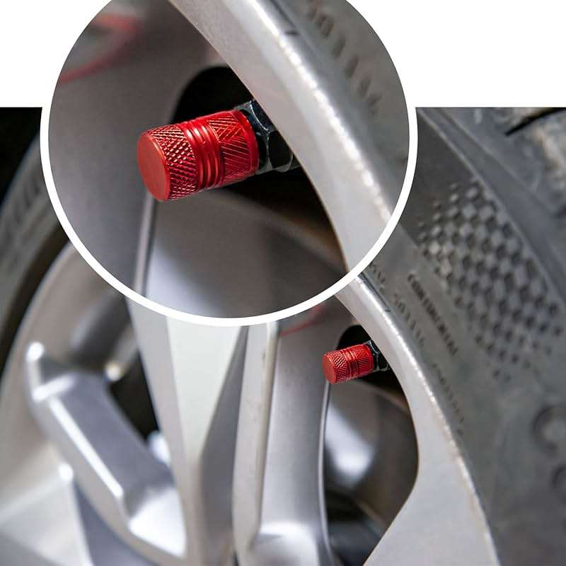 Tire Valve Stem Caps for Car Tires Air Caps Cover 8 Pack Corrosion Resistant Premium Alloy Leak-Proof Universal for SUV Truck Motorcycle Bike Red - Image 6