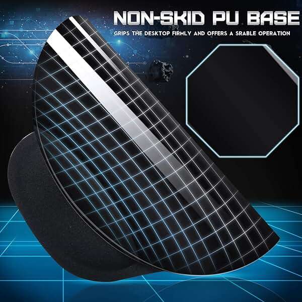 Flutesan 9 Pcs Ergonomic Mouse Pad with Wrist Rest Black Mouse Pads Memory Foam Non-Slip Mousepad Comfortable Computer Mousepad with PU Base for Pain Relief Computer Cafe Home Office Desk Accessories - Image 7