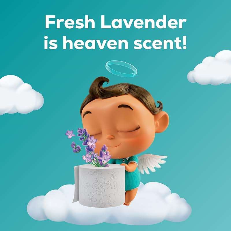 Angel Soft Toilet Paper with Fresh Lavender Scented Tube, 48 Mega Rolls = 192 Regular Rolls, Soft and Strong Toilet Tissue - Image 4