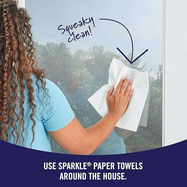 Sparkle Tear-A-Square Paper Towels, 3 Triple Rolls = 9 Regular Rolls, Strong 2-Ply Towels for Kitchen Cleanup and Everyday Messes - Image 12