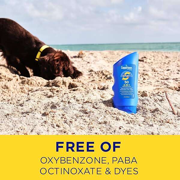 Coppertone Sport Sunscreen Lotion SPF 50, Sweat, Heat and Water Resistant Sunblock, Lightweight, Oxybenzone Free, Travel Size Sunscreen Bulk Pack, 3 Fl Oz Bottle, Pack of 6 - Image 8