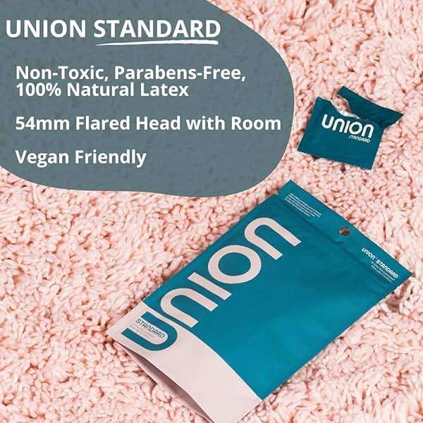 UNION Standard Condoms – Ultra-Thin Natural Latex, Lightly Lubricated, Vegan-Friendly, Body-Friendly, Medium Size for Natural Feel and Comfort, Flared Head, Flexible Design – 12 Count, Medium 54mm - Image 4