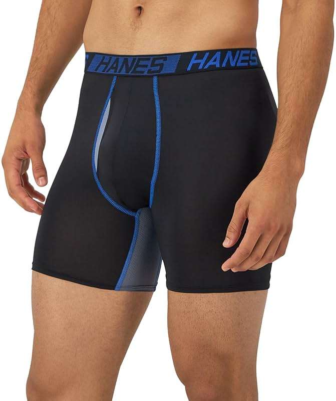Hanes Men's Underwear Boxer Briefs Pack, 3-Pack, Total Support Pouch, Long or Short-Leg Boxer Briefs - Image 6