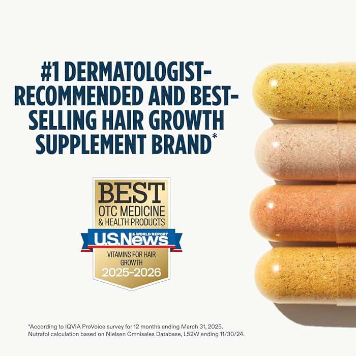 Nutrafol Men's Hair Growth Supplement and Collagen Peptides Powder, Physician-formulated for Visibly Thicker, Stronger Hair, Dermatologist Recommended - 1 Month Supply, 12 oz Bottle - Image 3