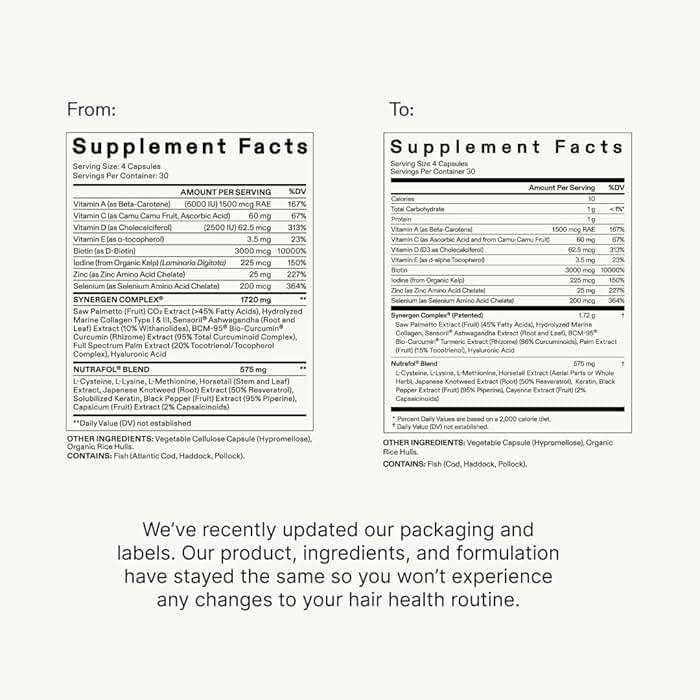 Nutrafol Men's Hair Growth Supplement and Collagen Peptides Powder, Physician-formulated for Visibly Thicker, Stronger Hair, Dermatologist Recommended - 1 Month Supply, 12 oz Bottle - Image 8