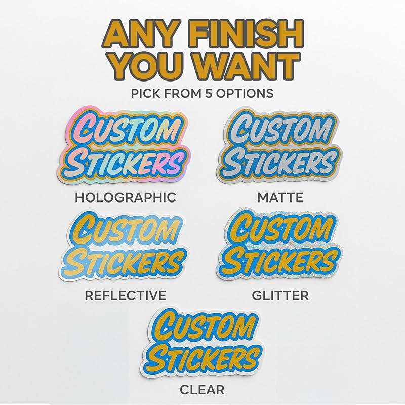 VulgrCo Custom Stickers Personalized, Set of 100 Individually Die Cut Personalized Stickers, Print Your Own Sticker, UV-Resistant Customized Sticker Labels for Jars, Laptops, Bottles & More - Image 4
