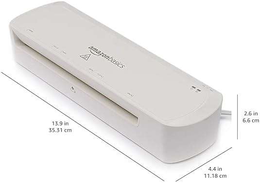 Amazon Basics 9-Inch Thermal Laminator Machine with Quick Warm-Up, 2 Heat Settings, Jam Release for Documents and Photos, White - Image 2