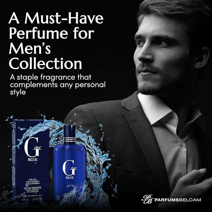 PB ParfumsBelcam G Eau Blue Eau de Toilette Spray – Men’s Cologne, Long-Lasting Summer Fragrance for Men and Teen Boys, Perfume para Hombre – 3.4 Fl Oz – Fresh Blue Scent - Image 6