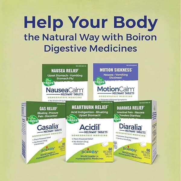 Boiron MotionCalm Relief for Nausea, Vomiting, or Dizziness associated with Motion Sickness Due to Travel, Amusement Rides, and Video Games or VR - Non-Drowsy - 60 Count - Image 8